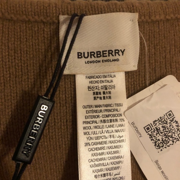 Burberry Wool Fringed Cape - Picture 7 of 7